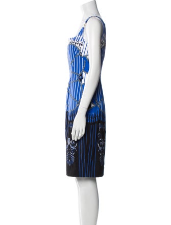 Versace Collection Printed Knee-Length Dress