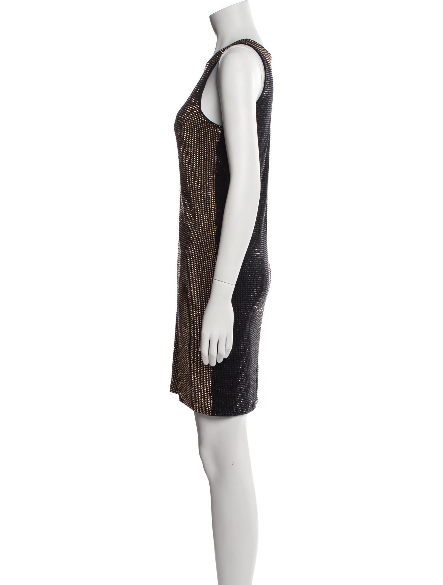 Versace Collection Colorblock Pattern Mini Dress