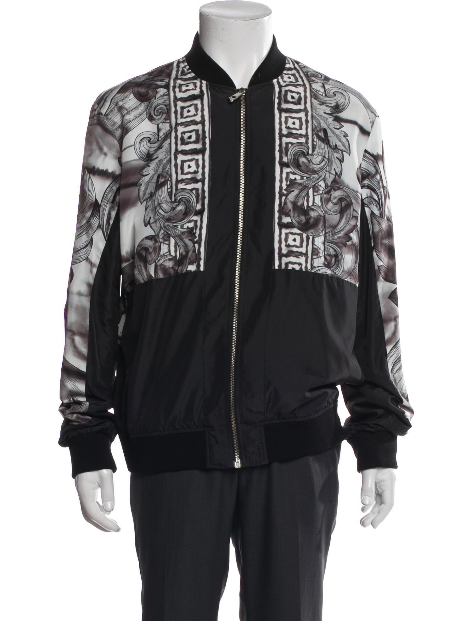Versace Collection Graphic Print Bomber Jacket
