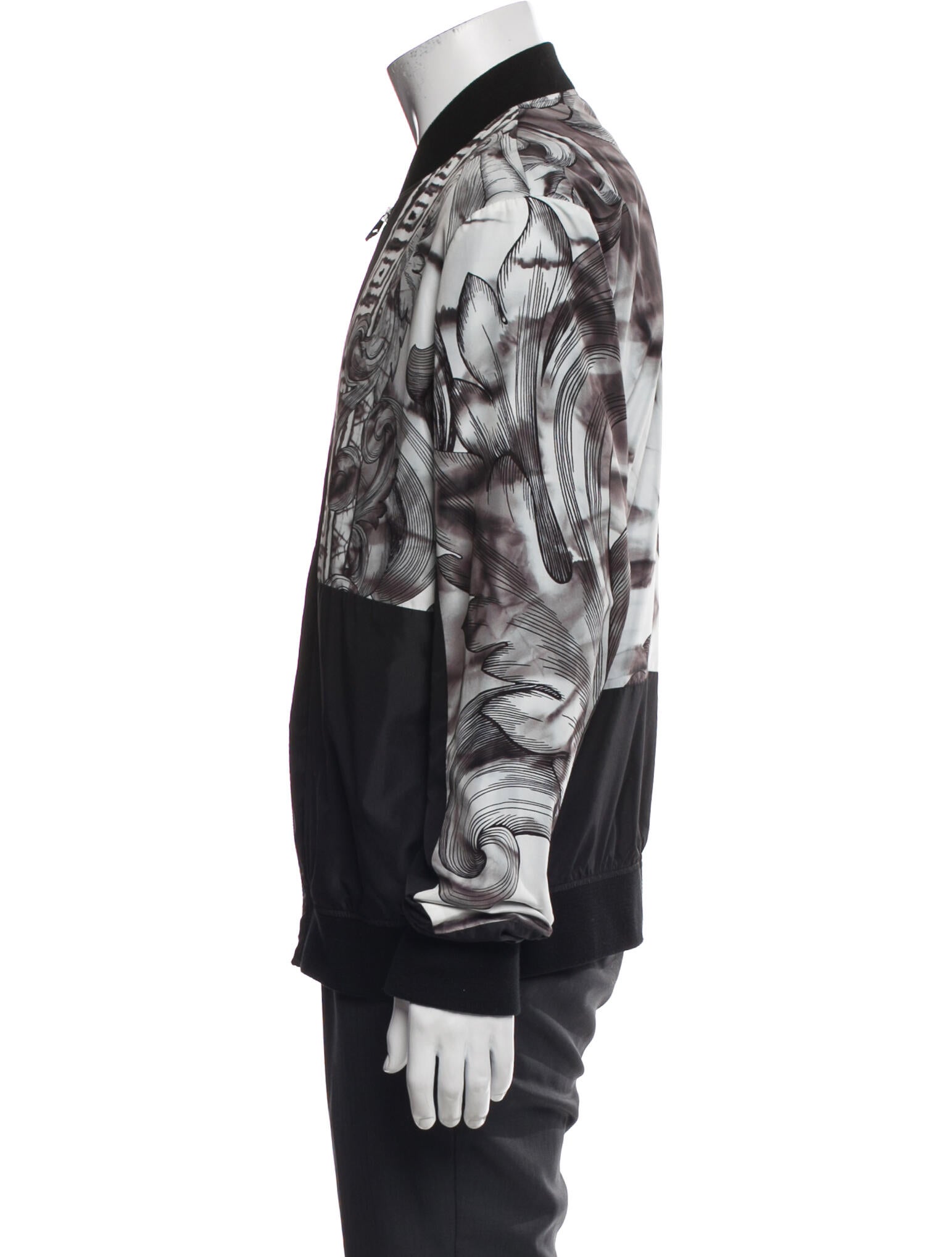 Versace Collection Graphic Print Bomber Jacket
