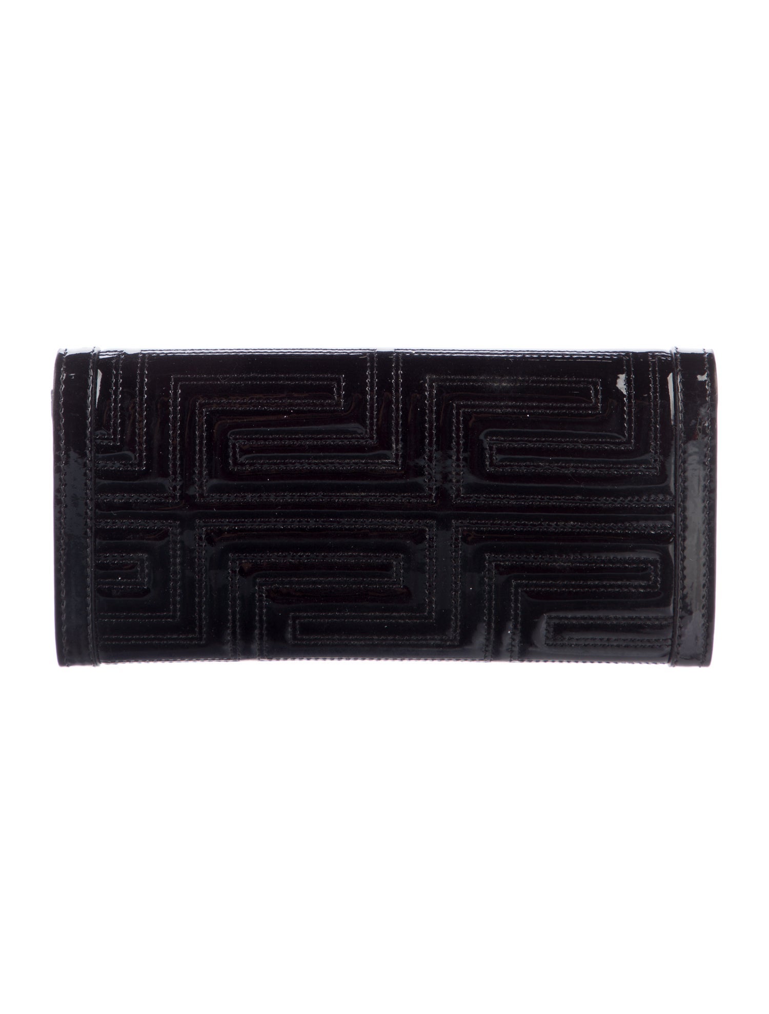 Gianni Versace Patent Leather Continental Wallet