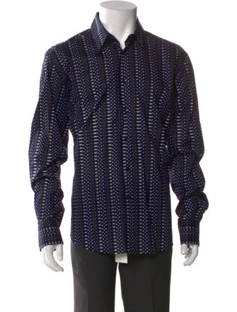 Versace Collection Printed Long Sleeve Shirt