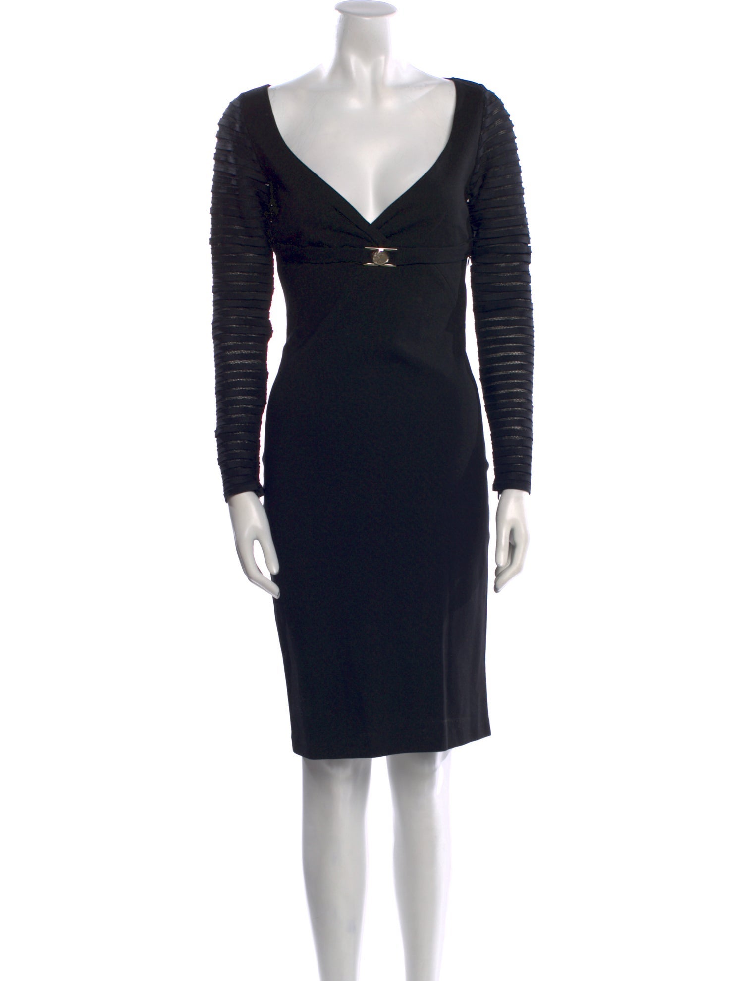Versace Collection V-Neck Knee-Length Dress