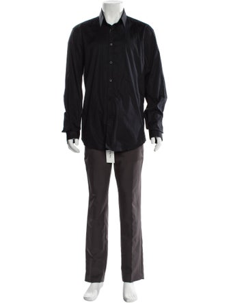 Versace Collection Long Sleeve Tuxedo Shirt