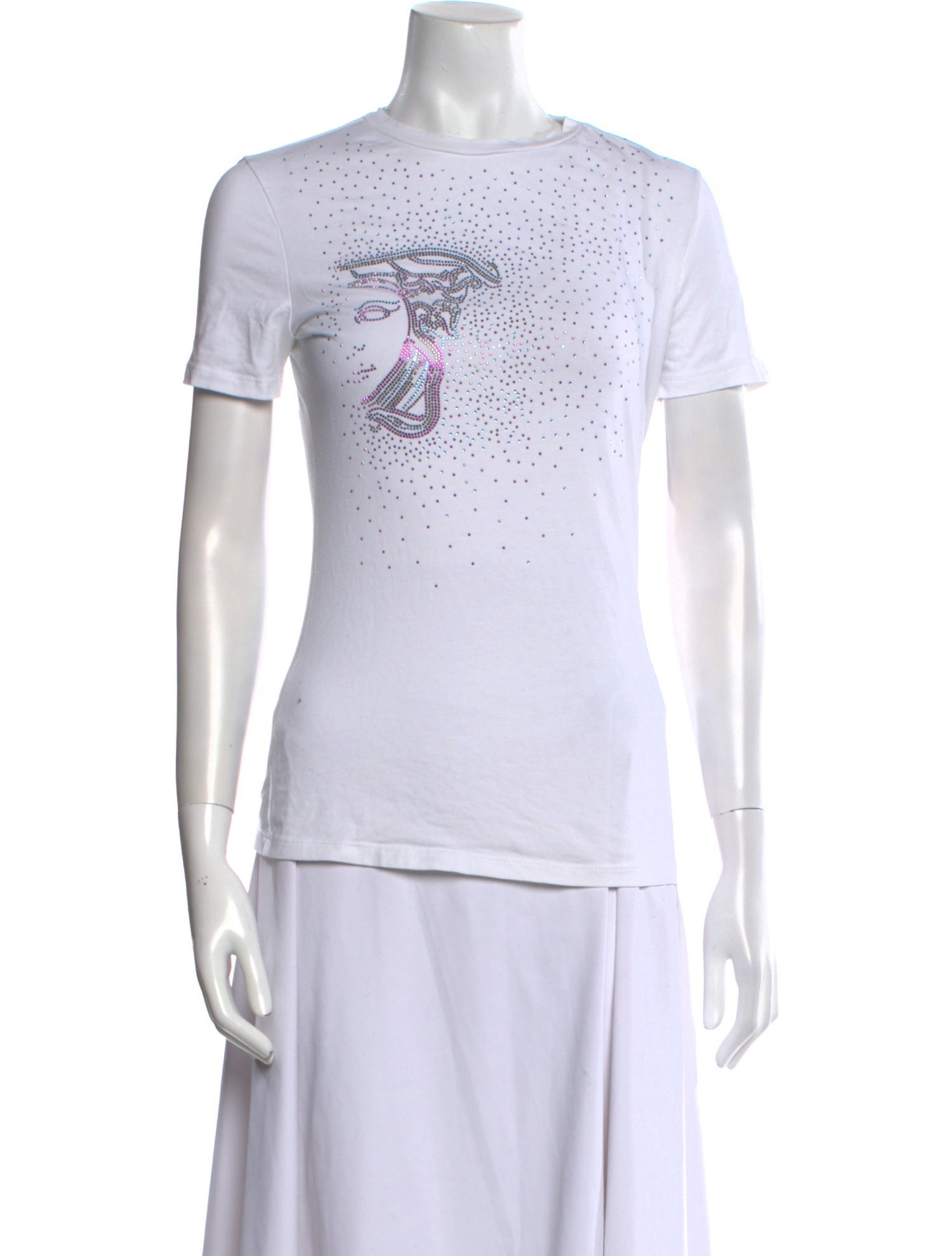 Versace Collection Patterned Crew Neck T-Shirt