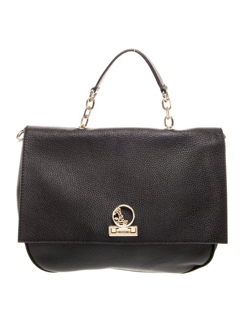 Versace Collection Leather Top Handle Bag