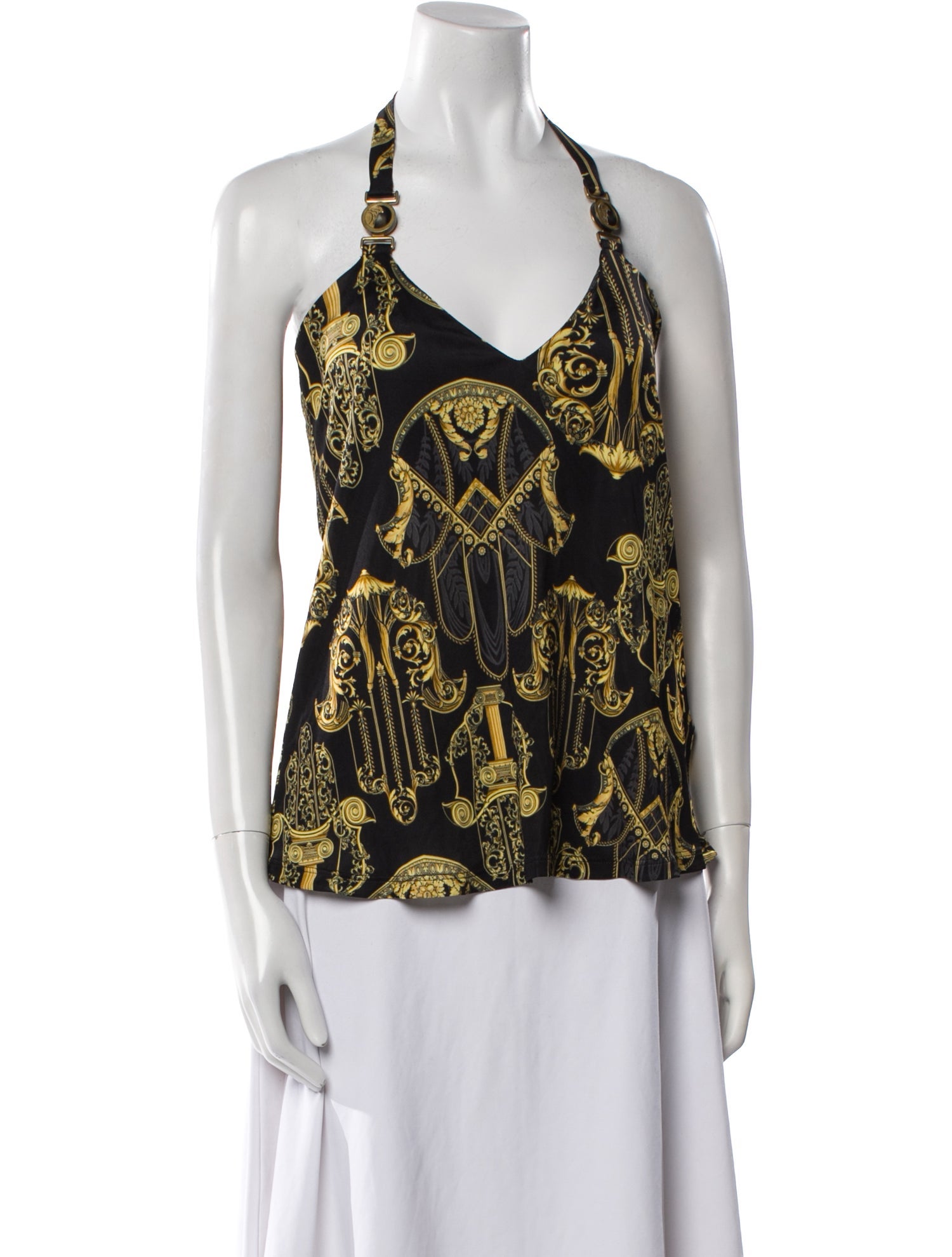 Versace Collection Printed Halterneck Top