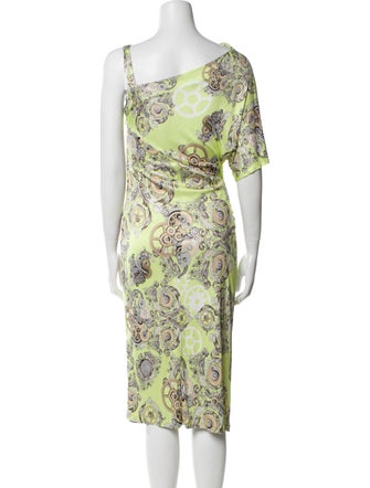 Versace Collection Paisley Print Midi Length Dress