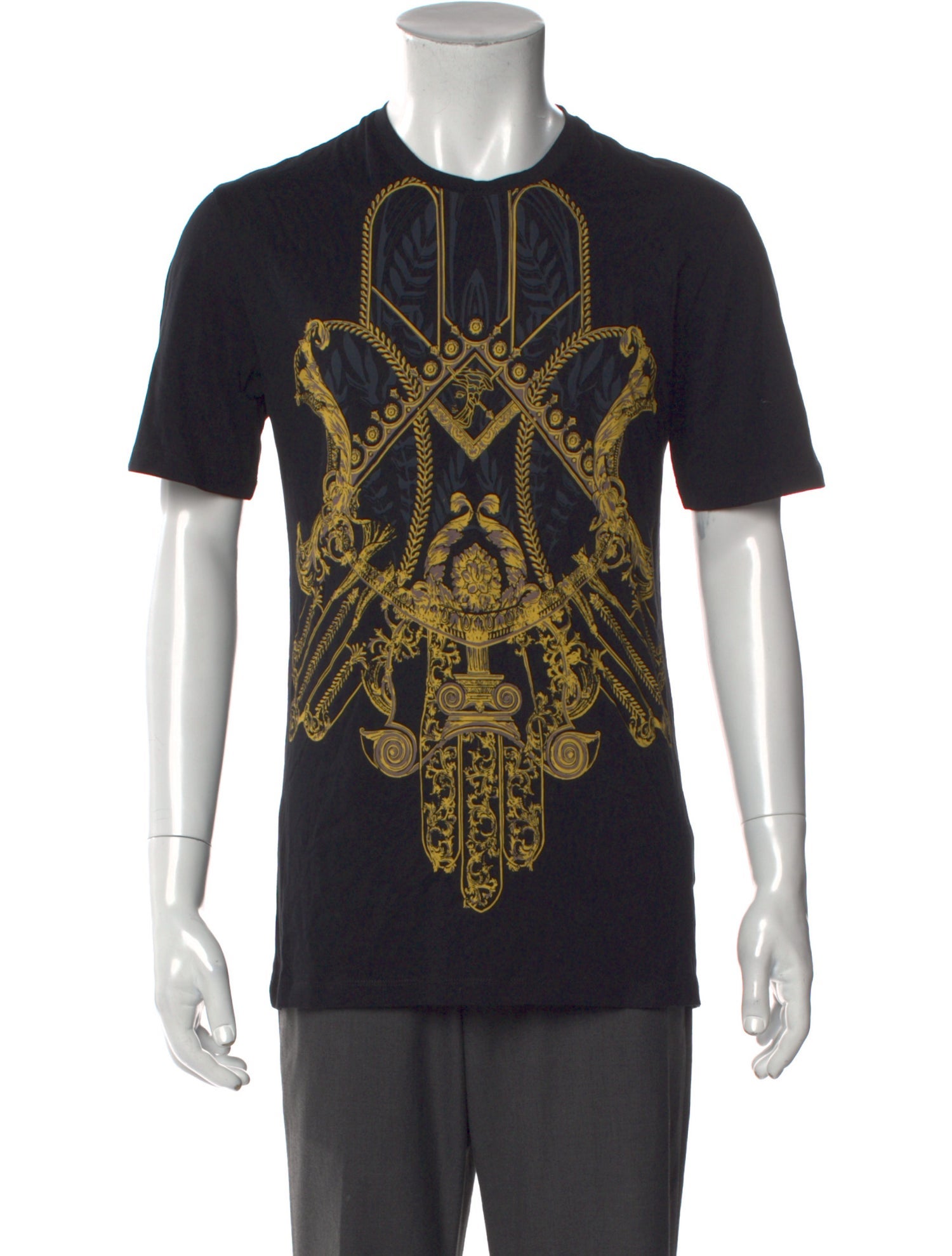 Versace Collection Graphic Print Crew Neck T-Shirt