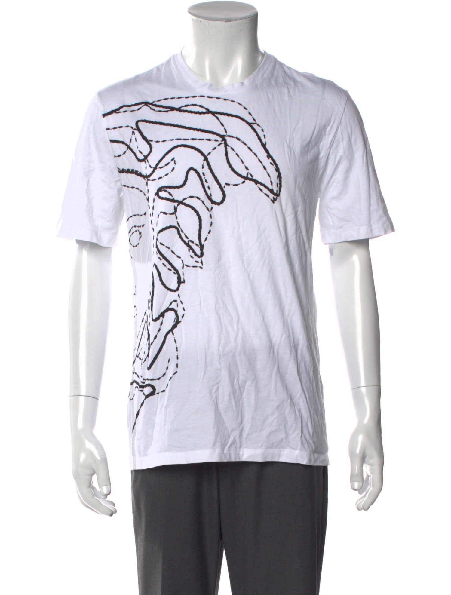 Versace Collection Graphic Print Crew Neck T-Shirt