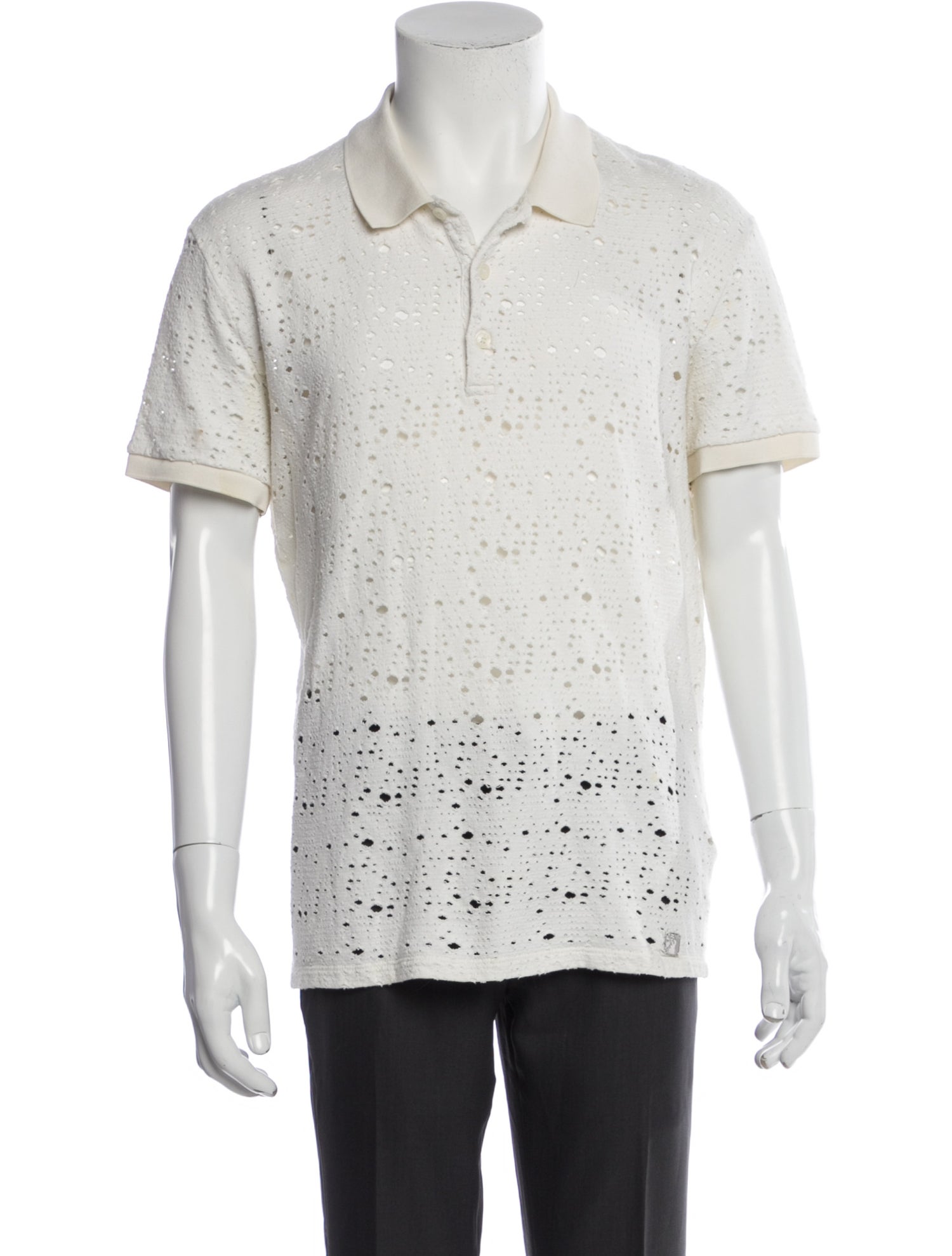 Versace Collection Lace Pattern Short Sleeve Shirt