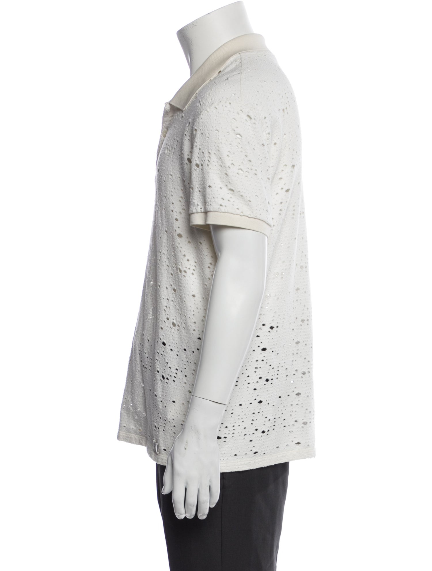 Versace Collection Lace Pattern Short Sleeve Shirt