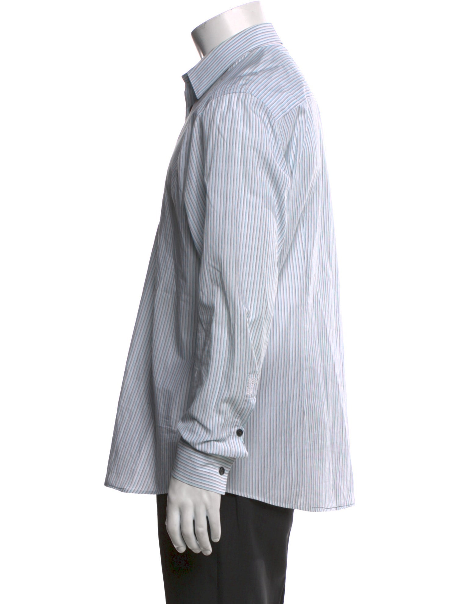 Versace Collection Striped Long Sleeve Dress Shirt