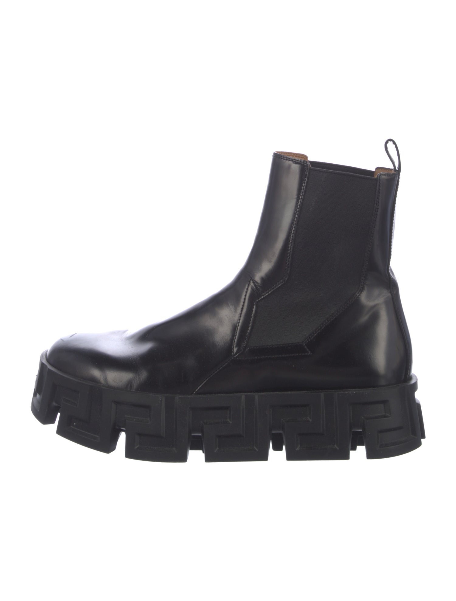 Versace Collection Leather Chelsea Boots