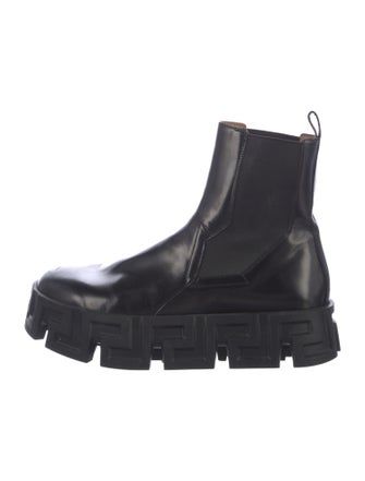 Versace Collection Leather Chelsea Boots