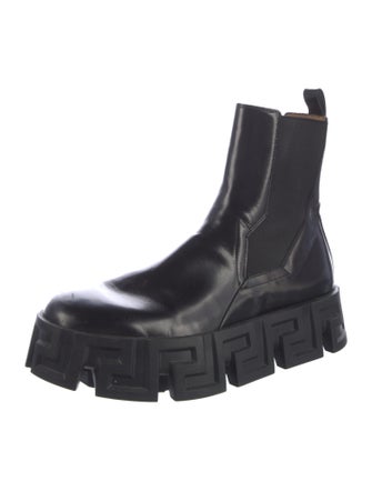 Versace Collection Leather Chelsea Boots