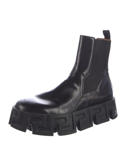Versace Collection Leather Chelsea Boots