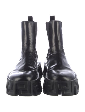 Versace Collection Leather Chelsea Boots