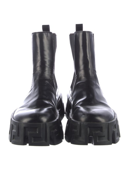 Versace Collection Leather Chelsea Boots
