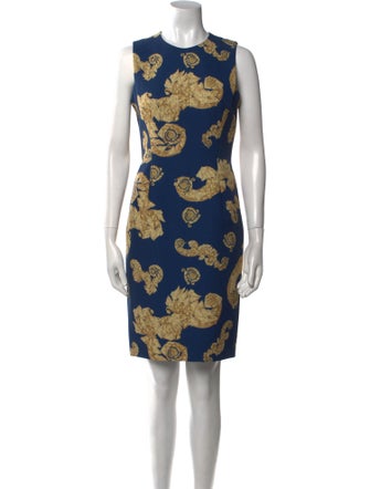 Versace Collection Printed Knee-Length Dress
