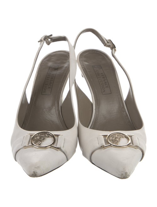 Versace Collection Leather Slingback Pumps