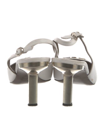 Versace Collection Leather Slingback Pumps