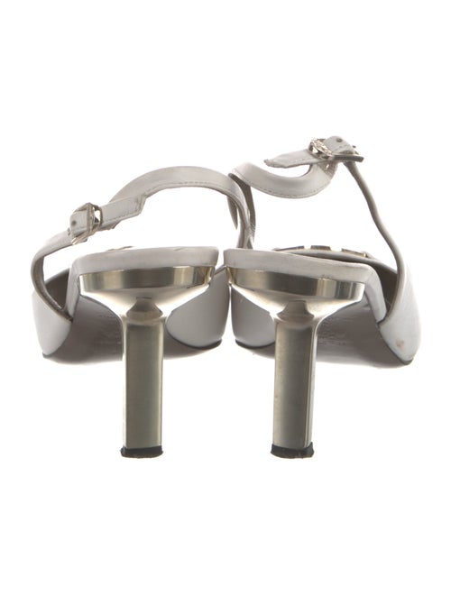 Versace Collection Leather Slingback Pumps