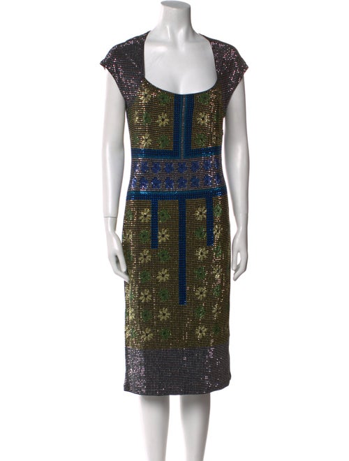 Versace Collection Printed Knee-Length Dress