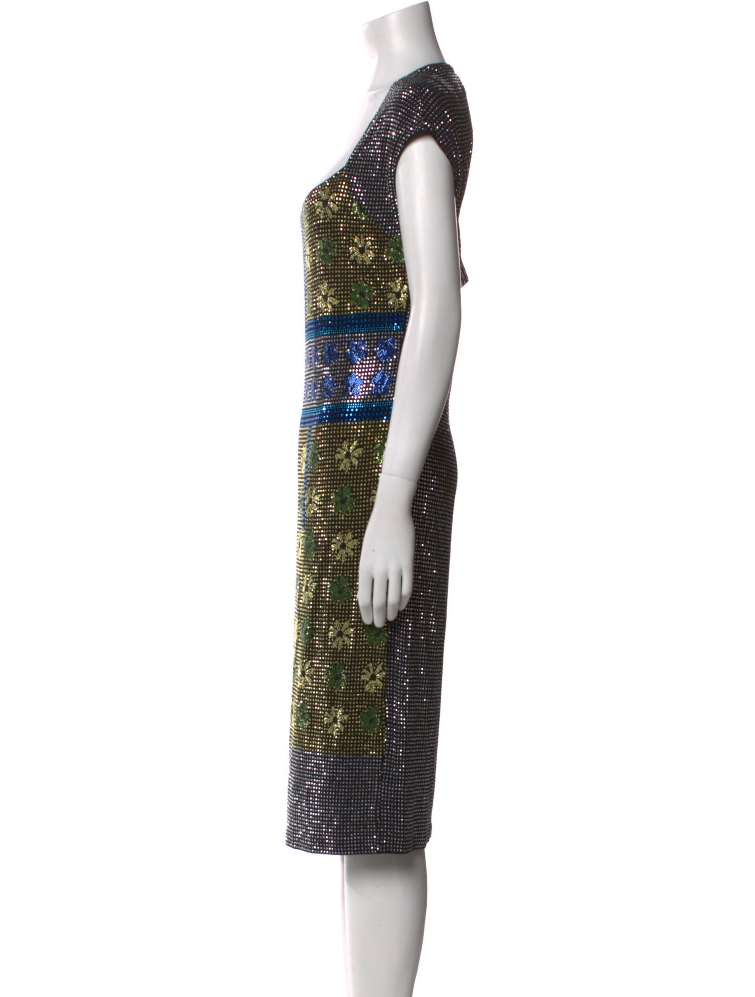 Versace Collection Printed Knee-Length Dress