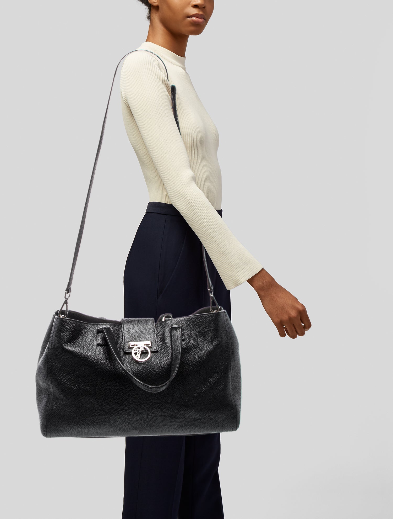 Versace Collection Leather Shoulder Bag