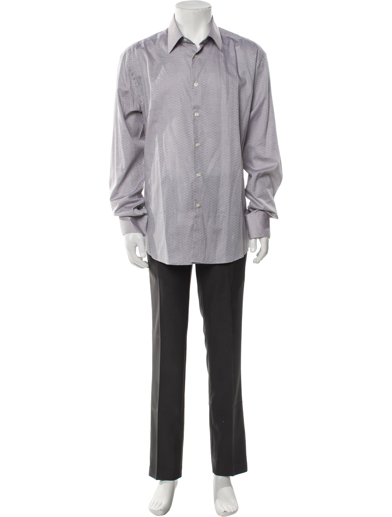 Versace Collection Striped Long Sleeve Dress Shirt