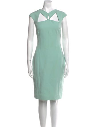 Versace Collection V-Neck Knee-Length Dress