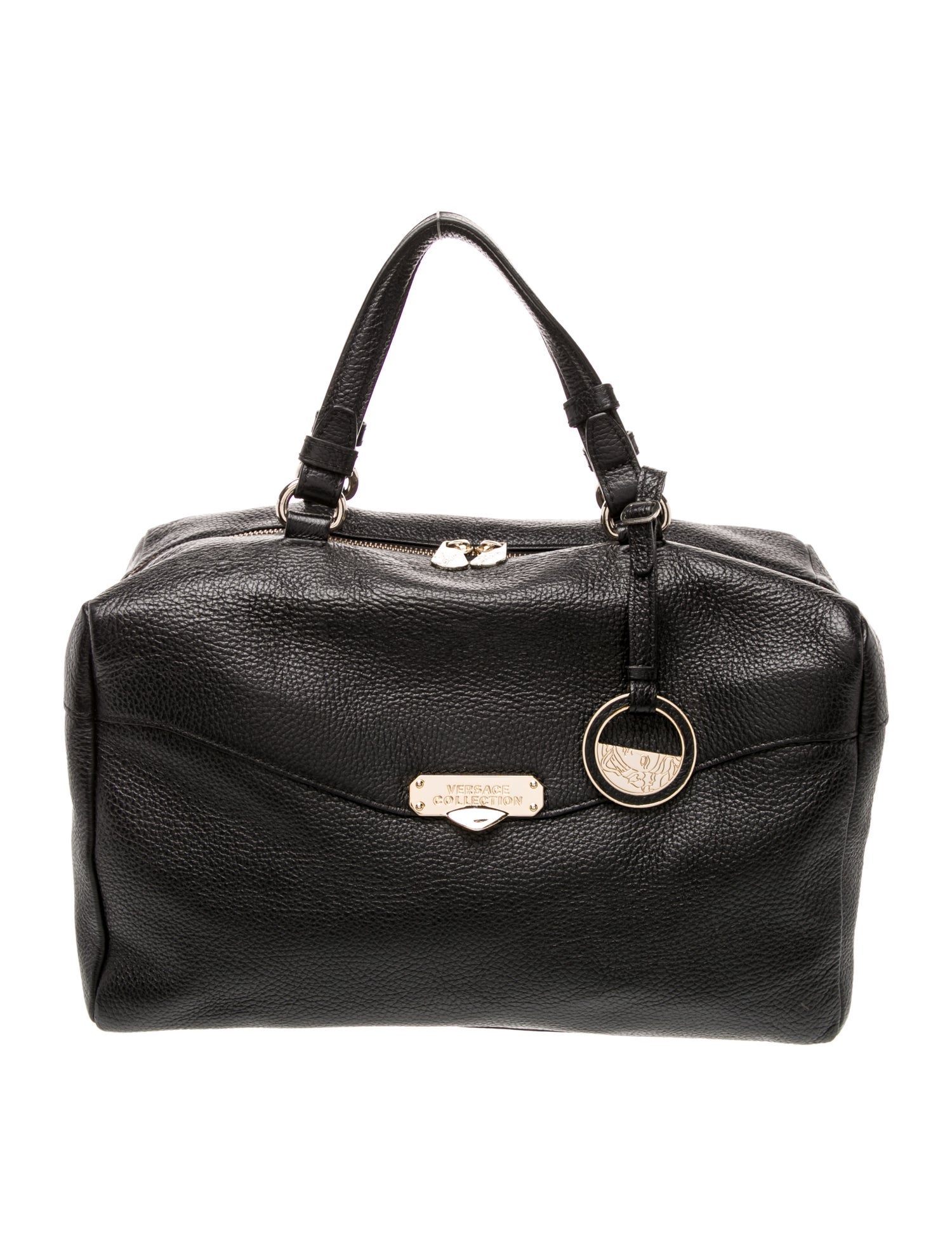 Versace Collection Leather Top Handle Bag