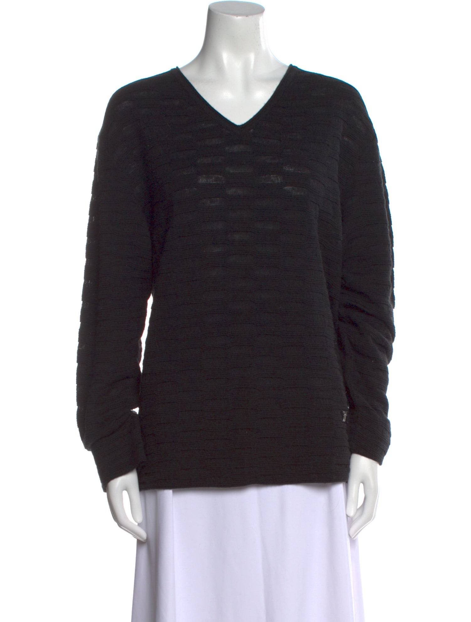 Versace Collection Wool V-Neck Sweater