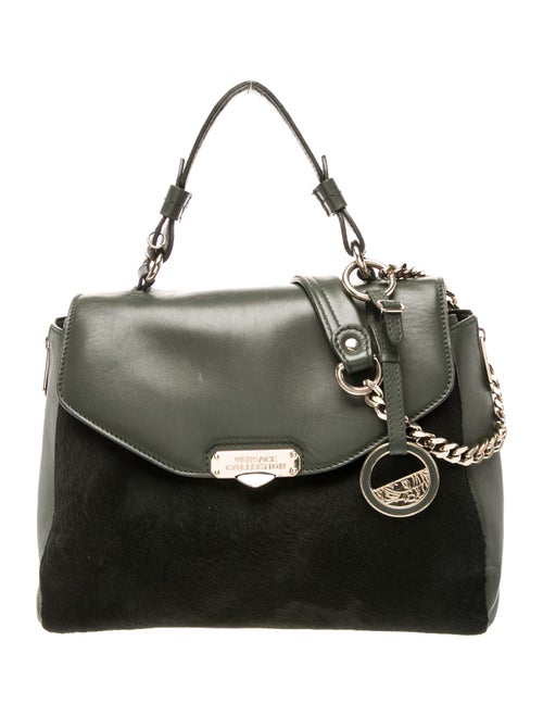 Versace Collection Leather Top Handle Bag