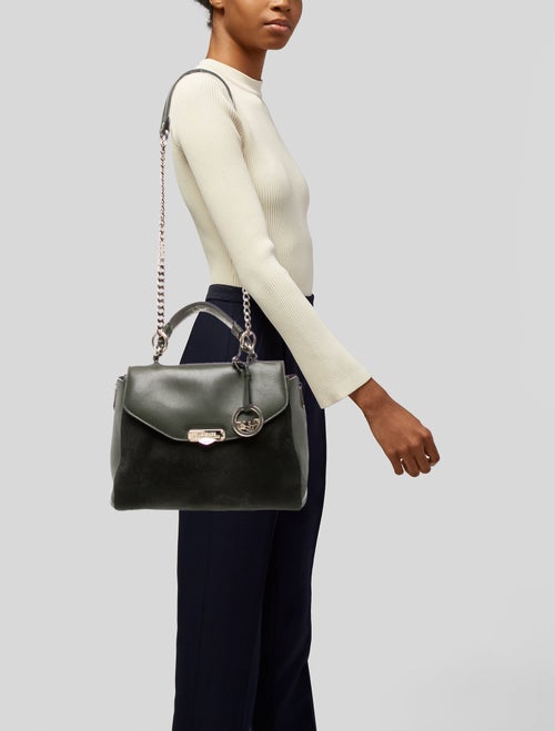 Versace Collection Leather Top Handle Bag