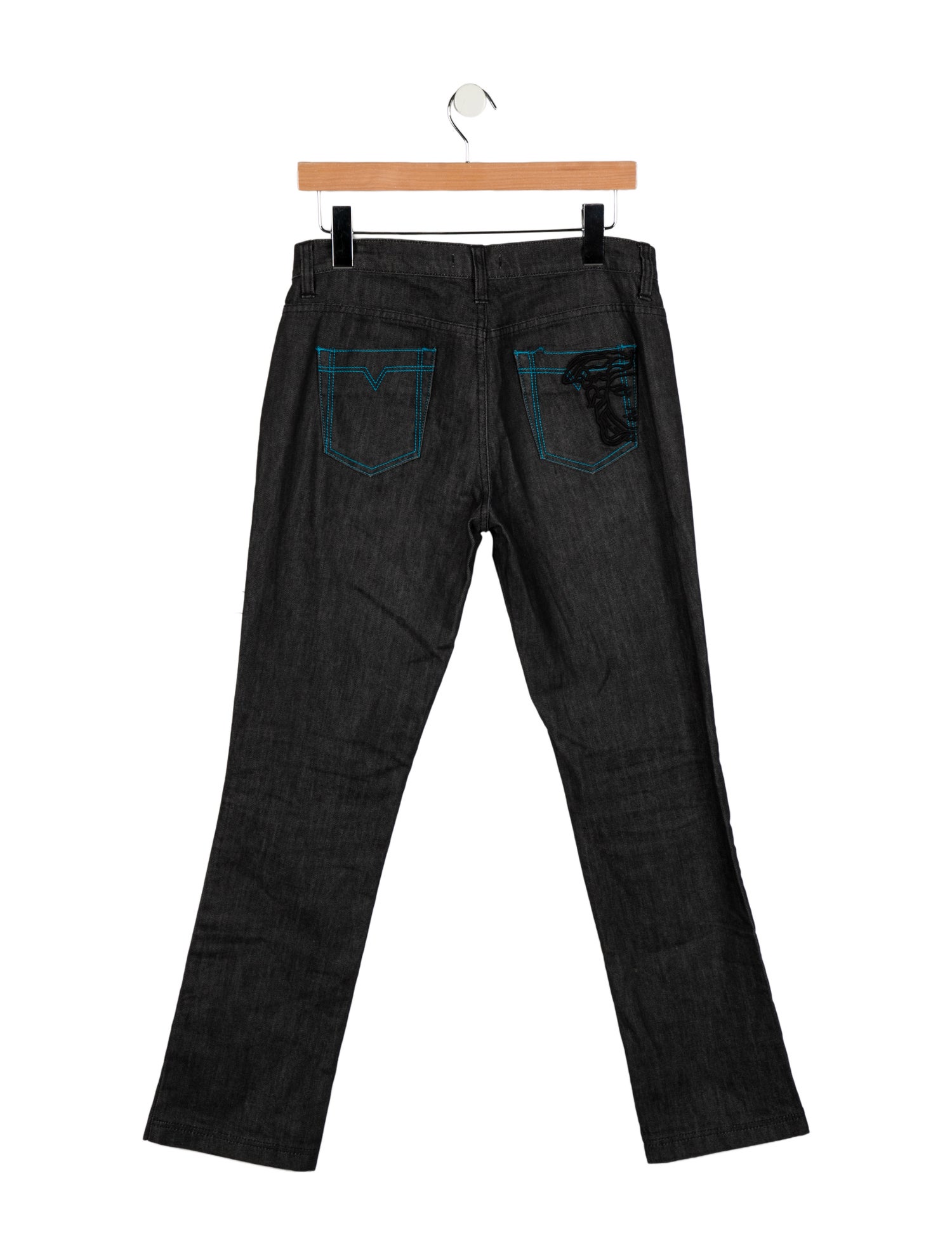 Versace Collection Mid-Rise Straight Leg Jeans