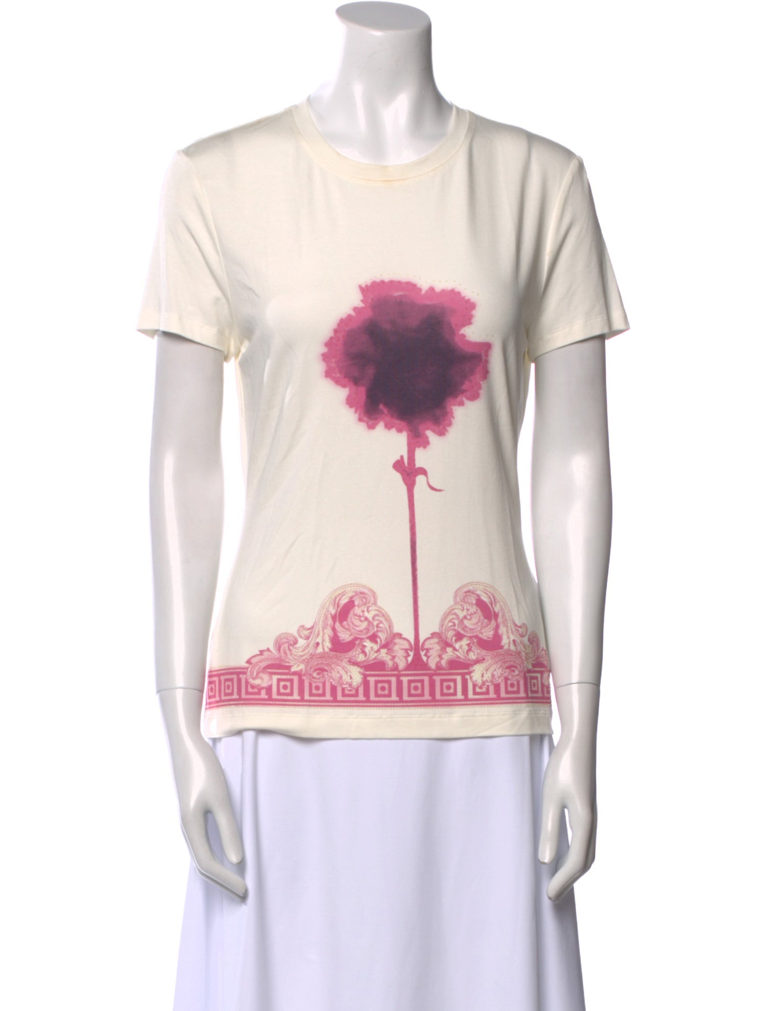 Versace Collection Graphic Print Crew Neck T-Shirt