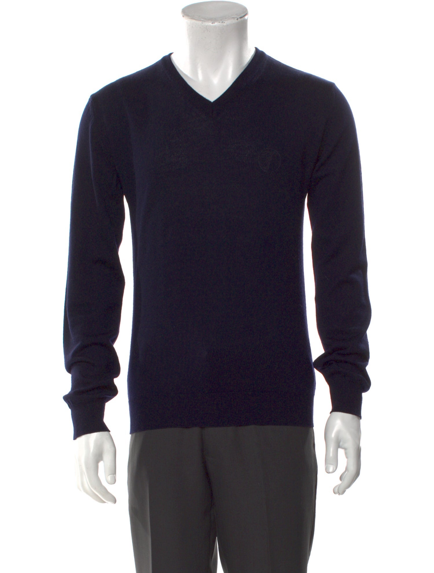Versace Collection Virgin Wool V-Neck Pullover