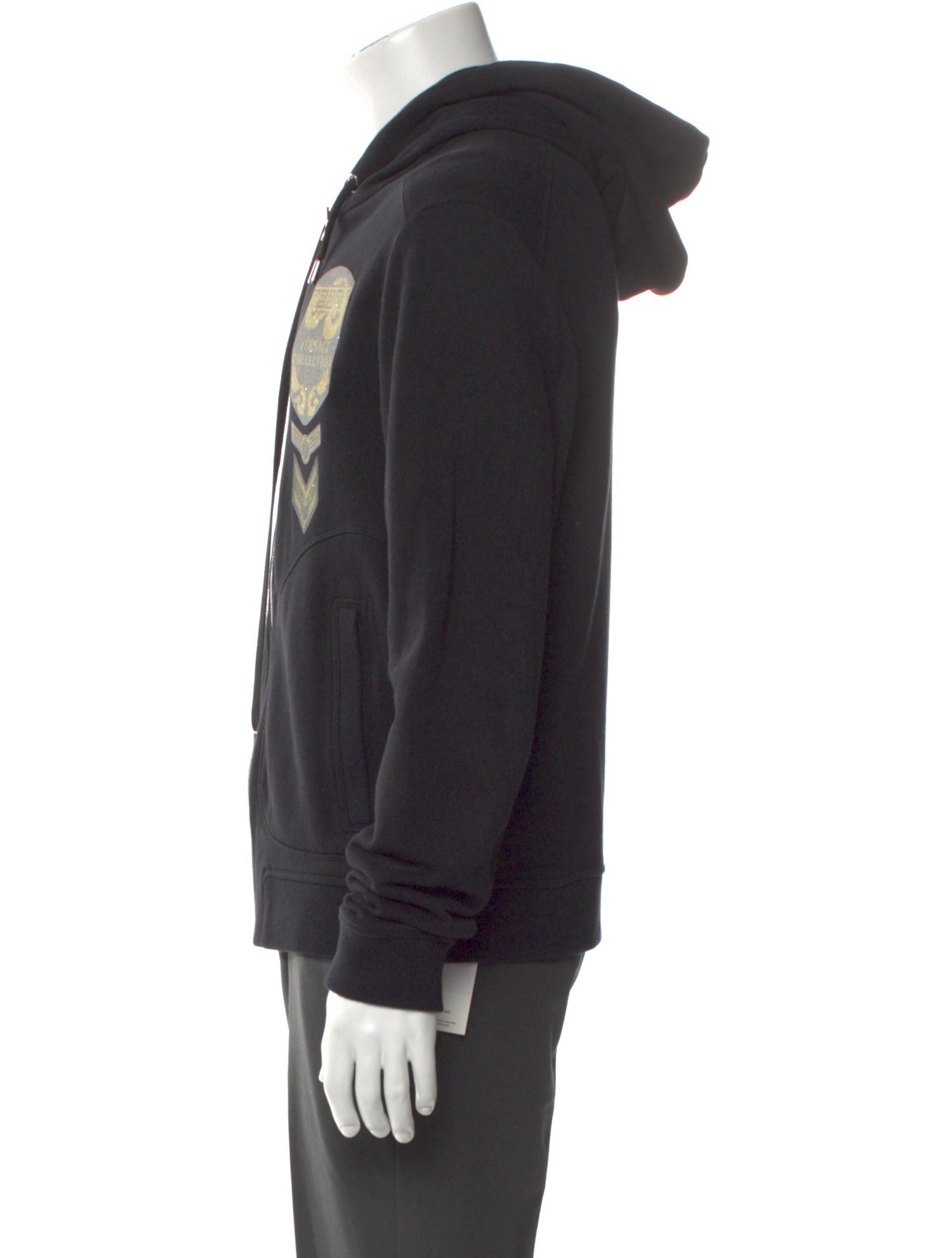 Versace Collection Graphic Print Crew Neck Hoodie