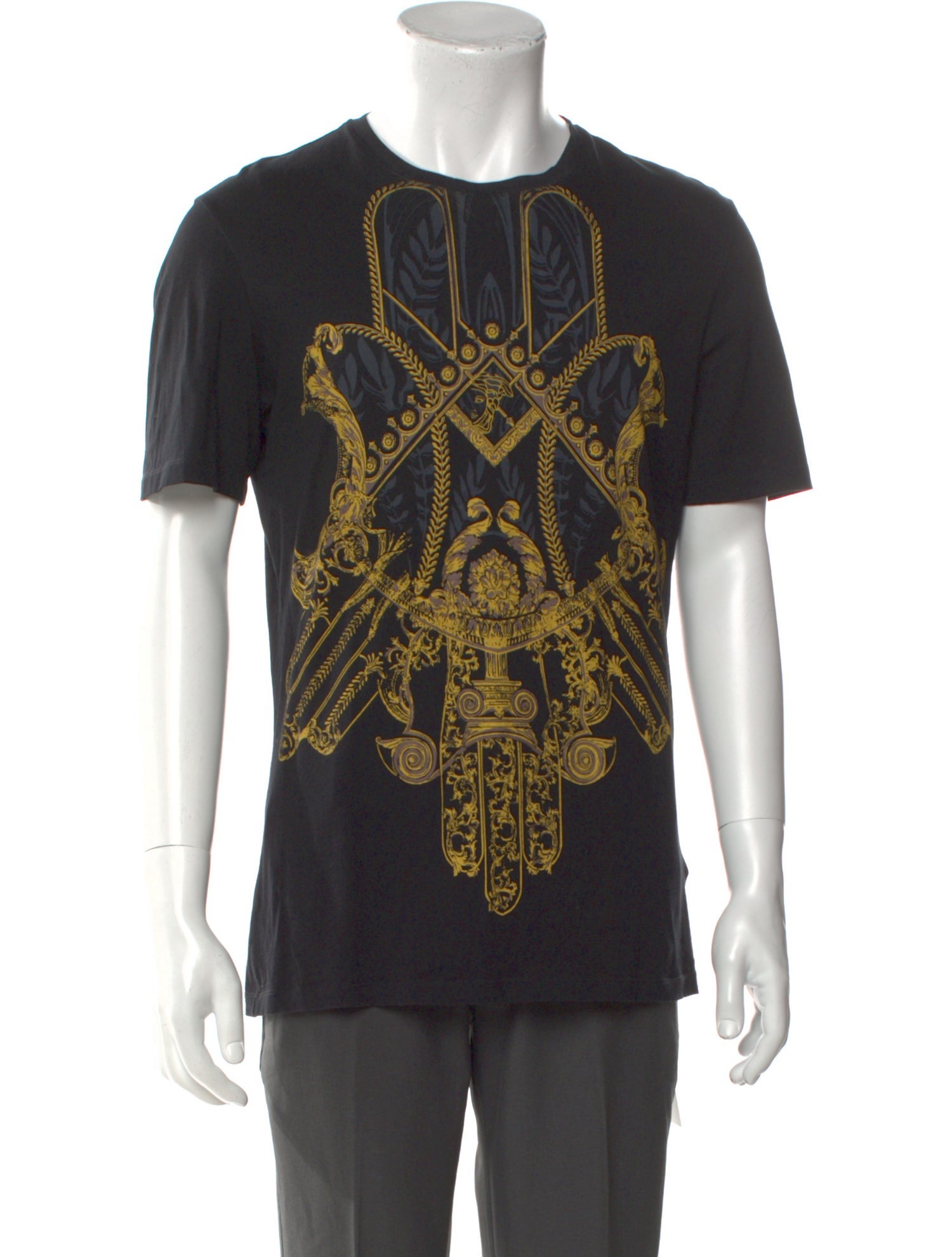 Versace Collection Graphic Print Crew Neck T-Shirt