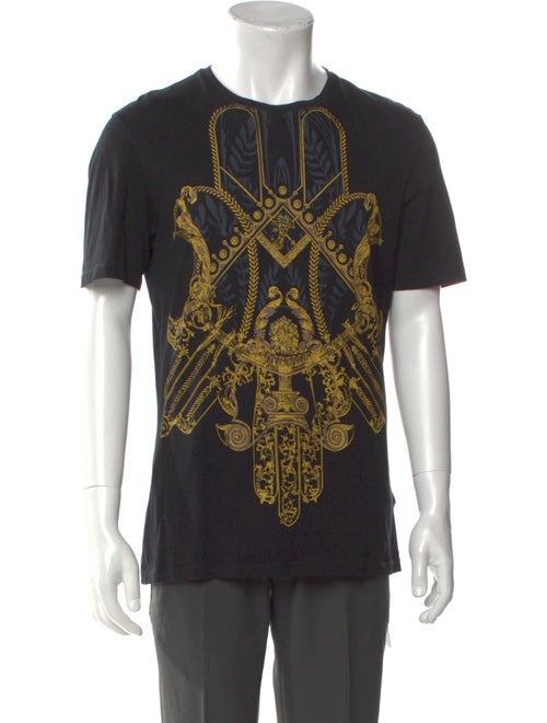 Versace Collection Graphic Print Crew Neck T-Shirt