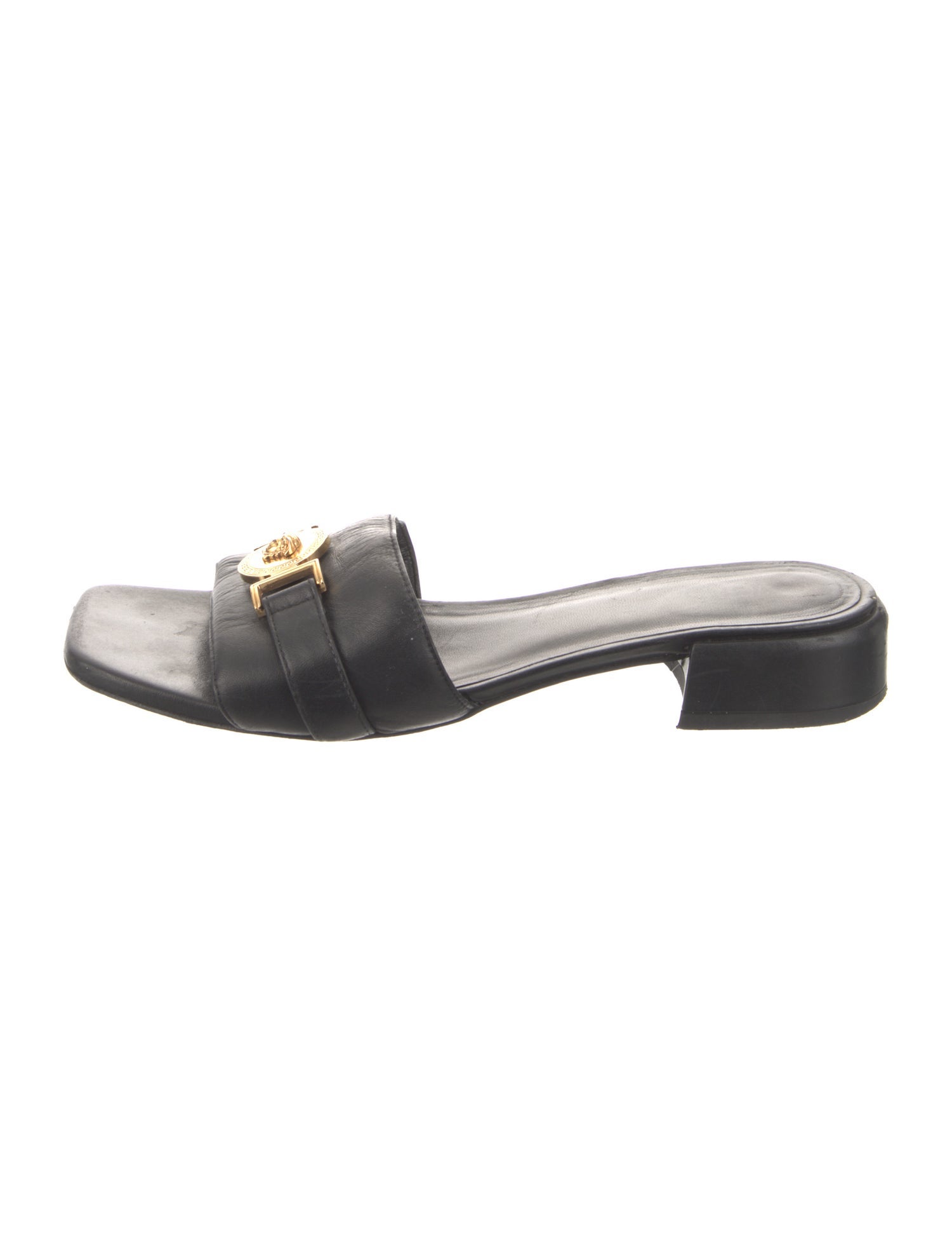 Versace Collection Leather Slides