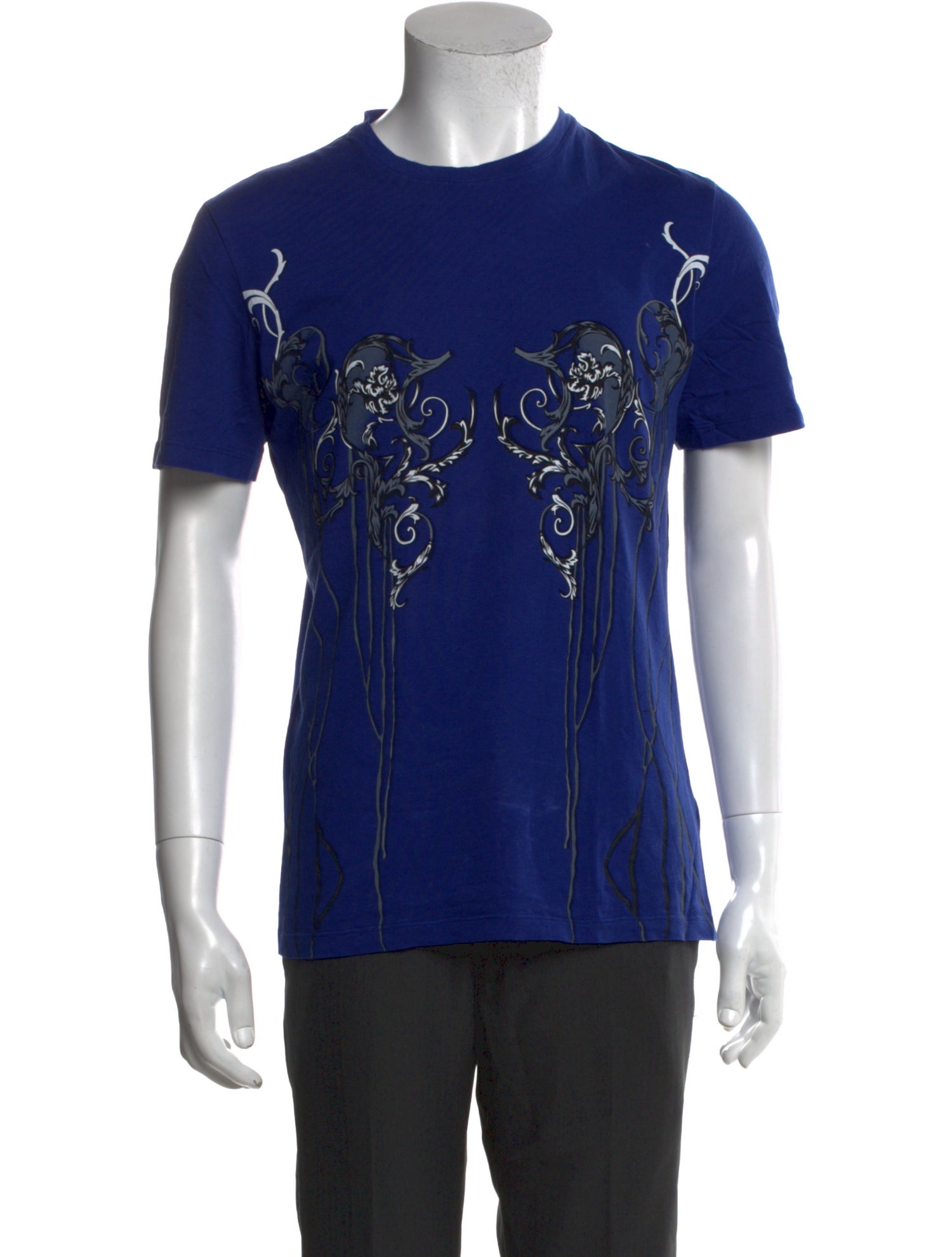 Versace Collection Graphic Print Crew Neck T-Shirt