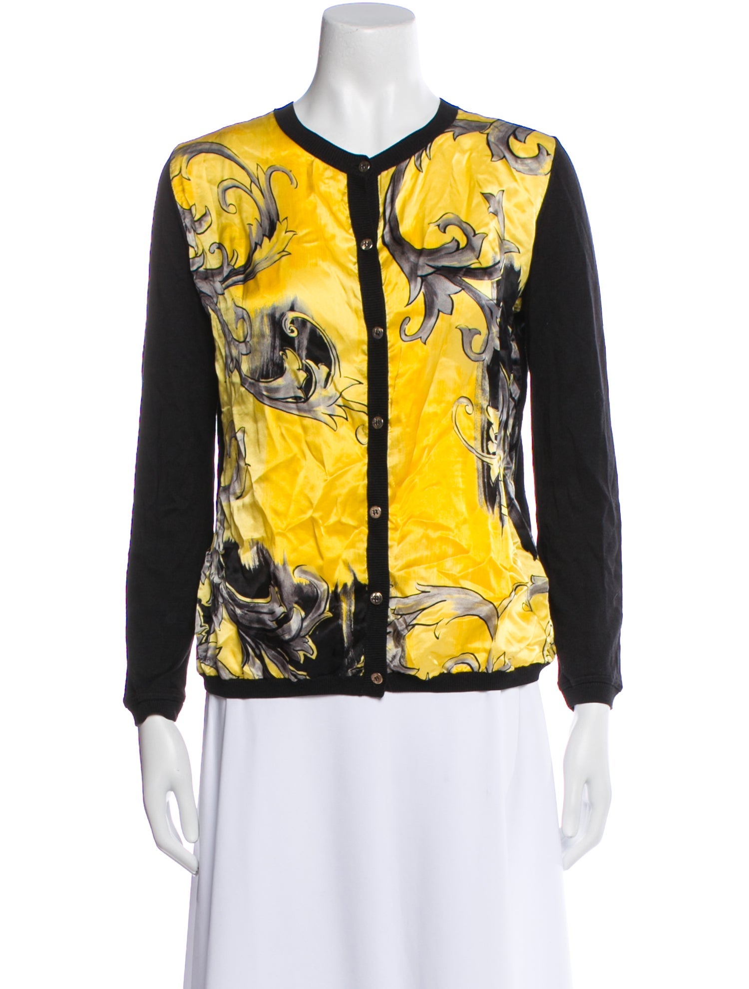 Versace Collection Silk Printed Sweater