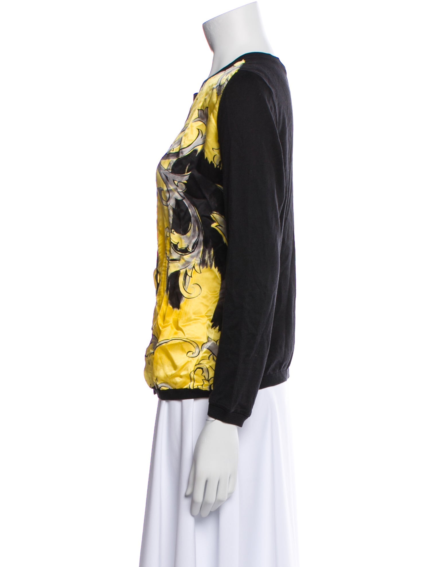 Versace Collection Silk Printed Sweater