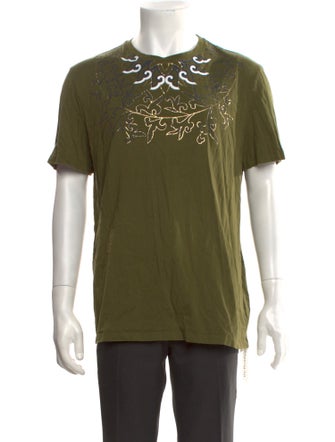 Versace Collection Graphic Print Crew Neck T-Shirt