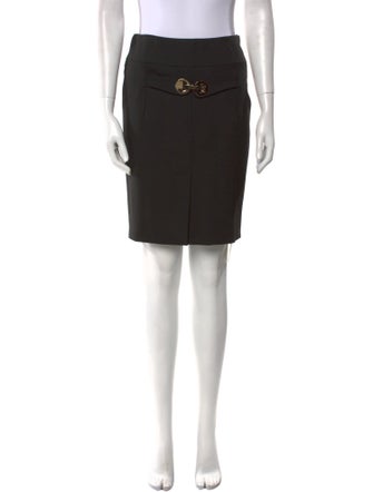 Versace Collection Chain-Link Accents Knee-Length Skirt