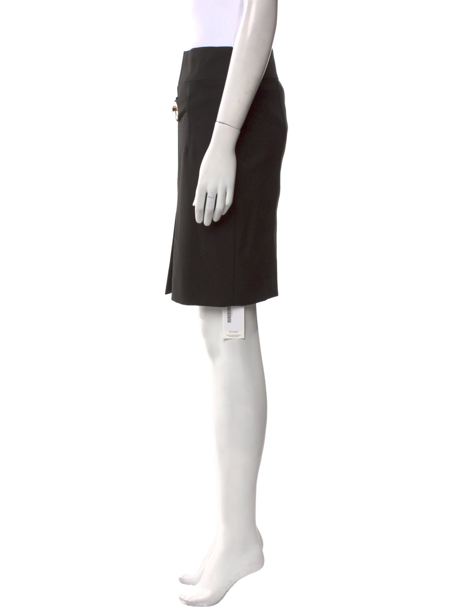 Versace Collection Chain-Link Accents Knee-Length Skirt