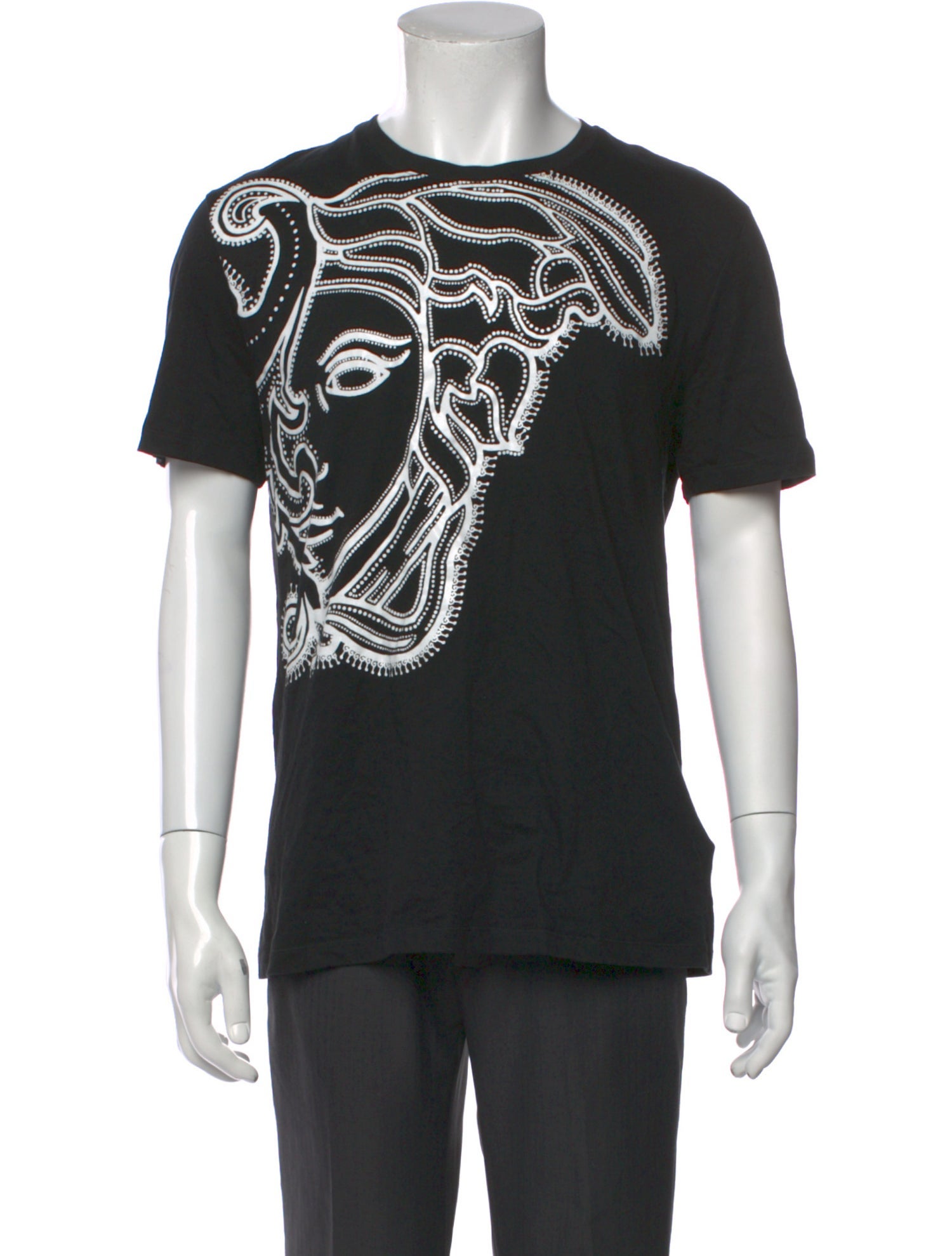Versace Collection Graphic Print Crew Neck T-Shirt